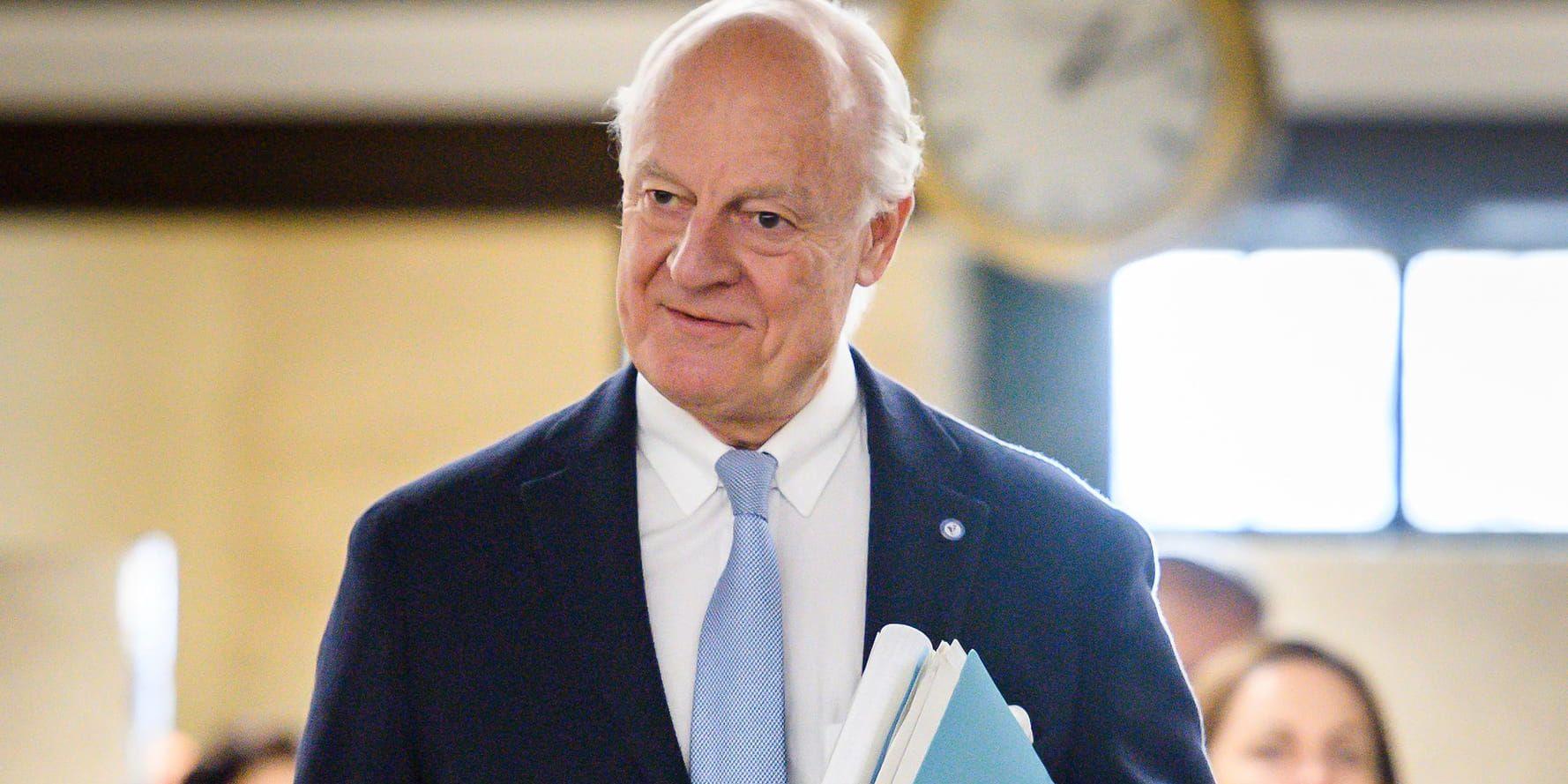Den svensk-italienske FN-medlaren Staffan de Mistura i Genève.
