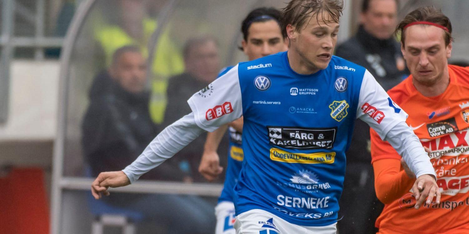 Axel Pettersson gjorde mål och var kreativ, men trots många positiva besked från Oddevold fick laget vända hem med ännu en förlust. (arkivbild)