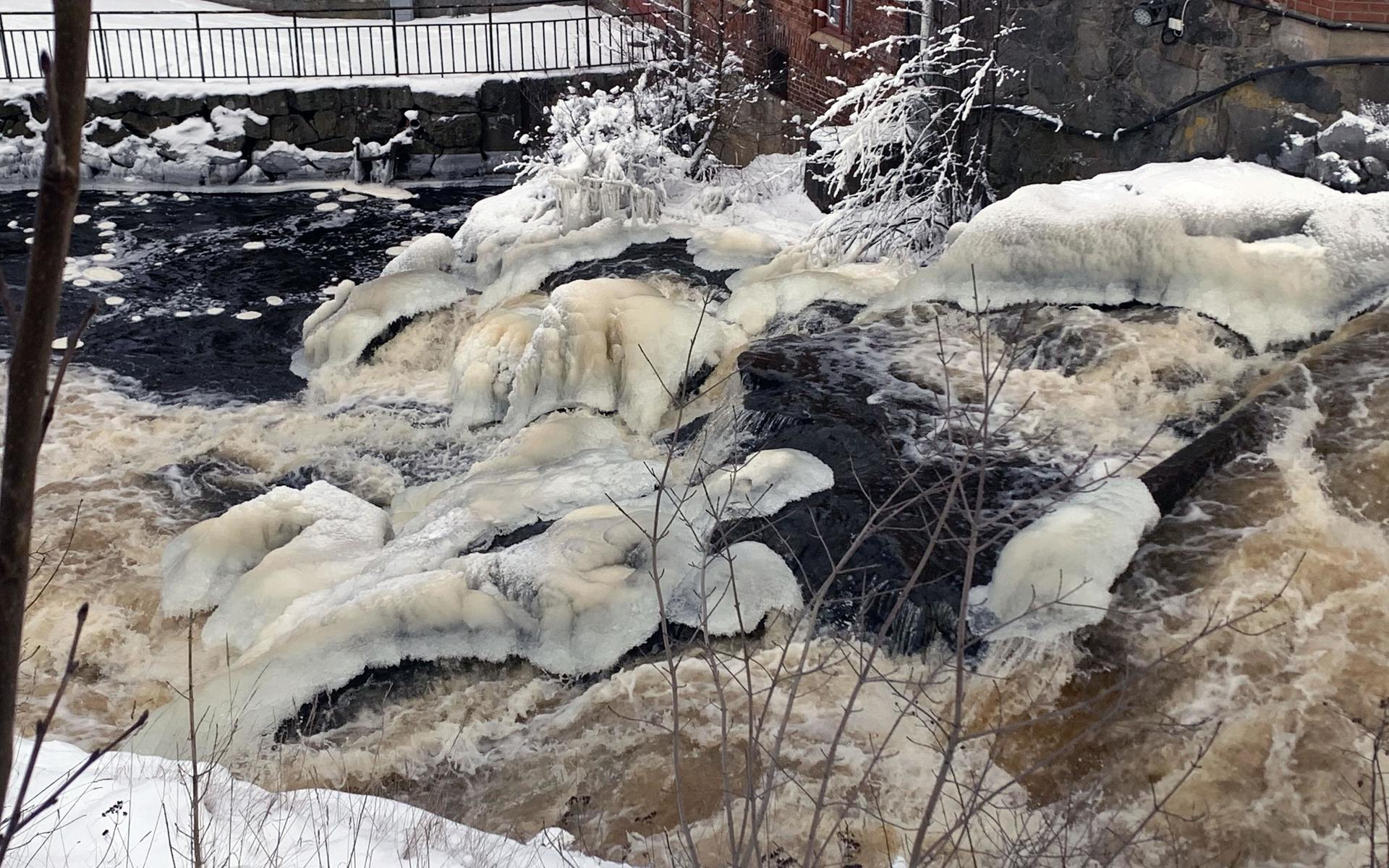 Tallriksis bildas när is klumpas ihop och snurras mot varandra i vattendrag.