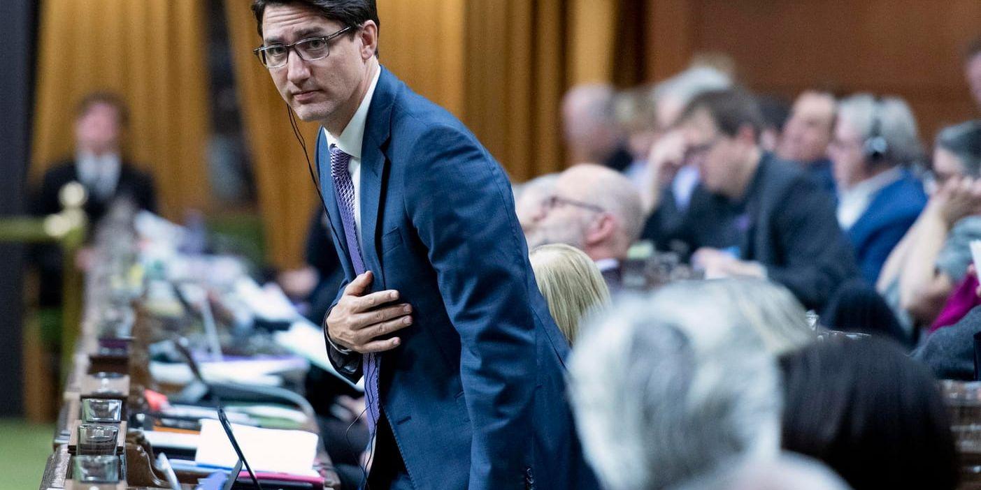 Justin Trudeau i det kanadensiska underhuset.