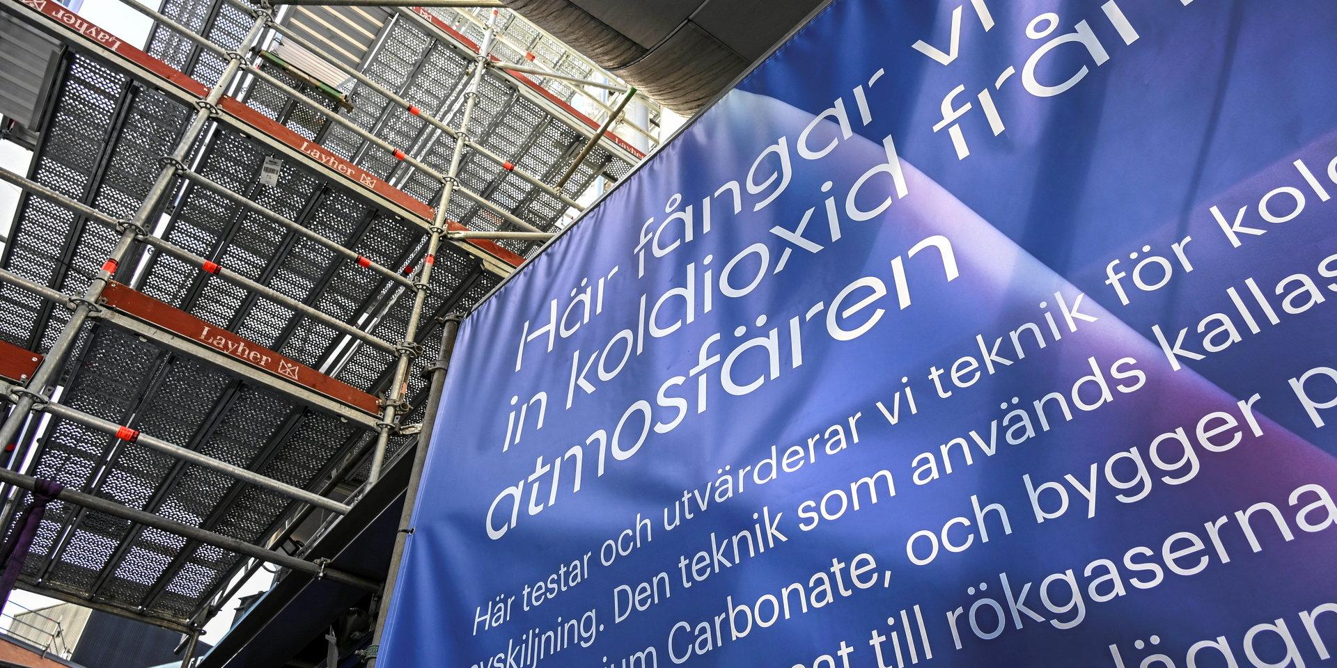 Koldioxid. För att nå klimatmålen måste Sverige satsa på storskalig koldioxidinfångning.