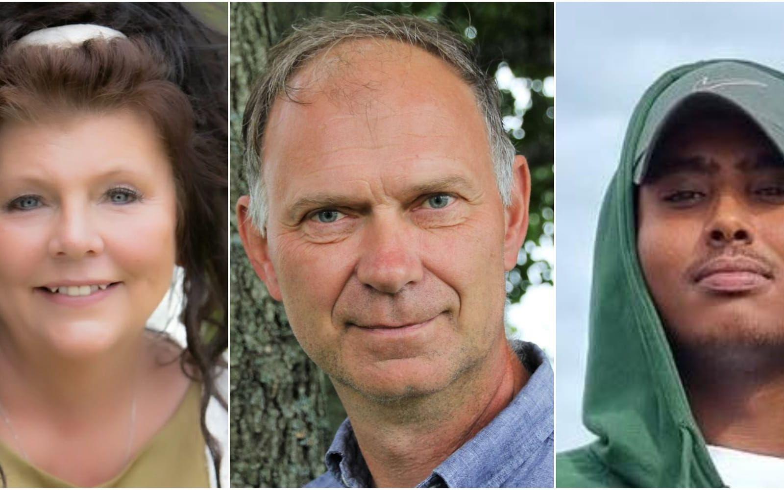 Camilla Johansson, Kenneth Gustafsson och Faraah Mohamud (C), kommun- och regionkandidater.