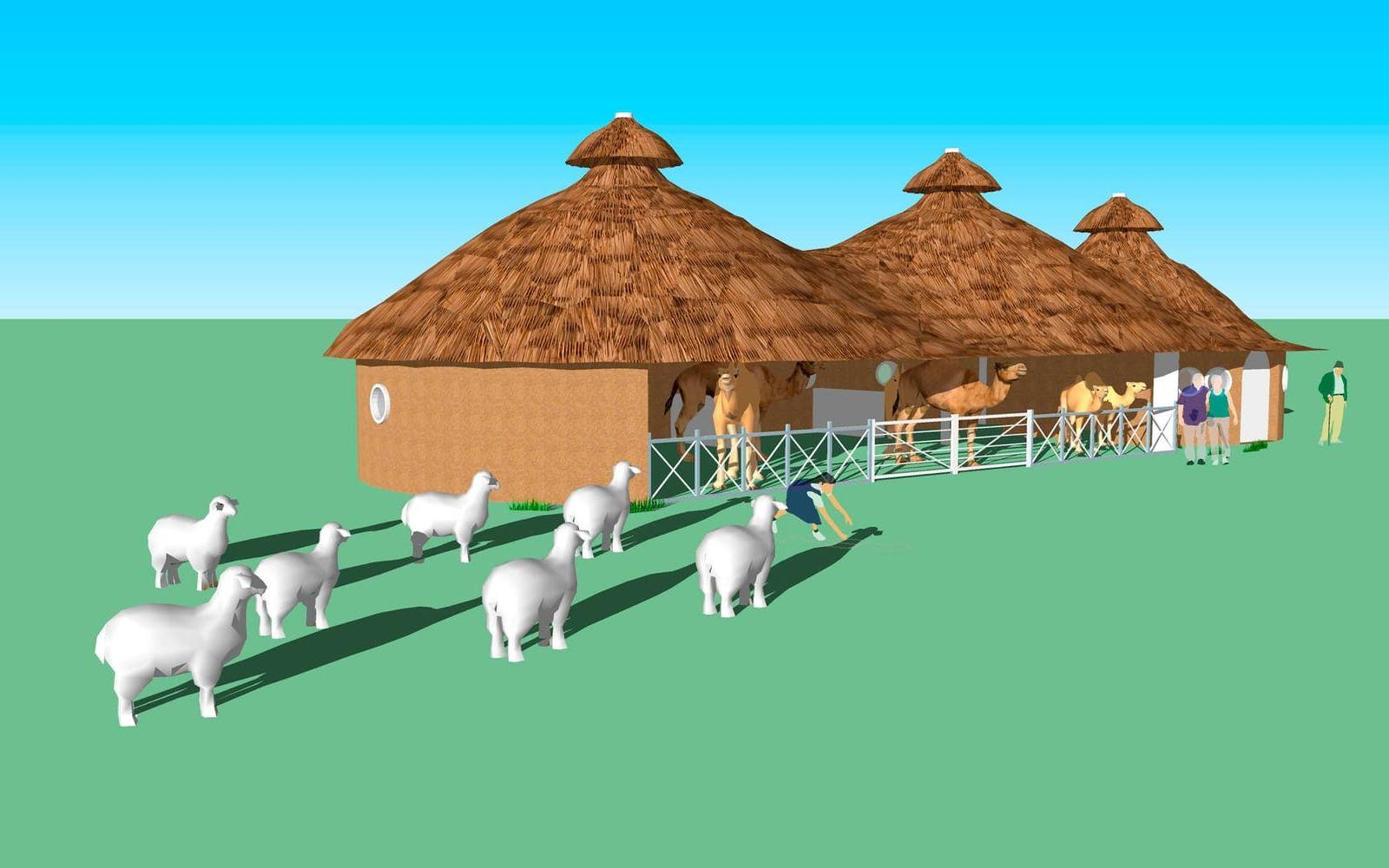 Så här skulle kamelparken se ut när den planerades.