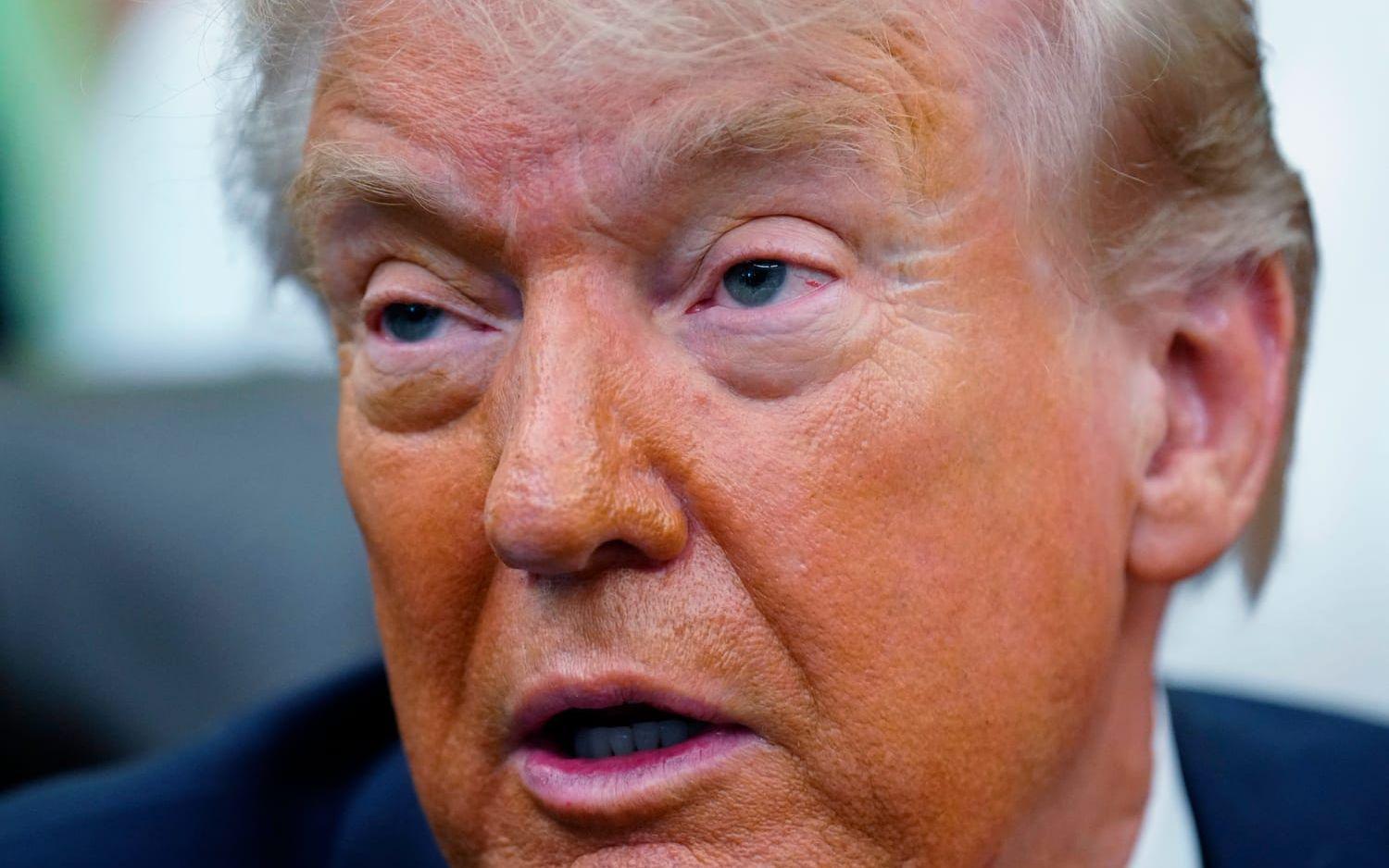 USA:s president Donald Trump stoppar insatsen i Hormuzsundet. Bild från tisdagen.