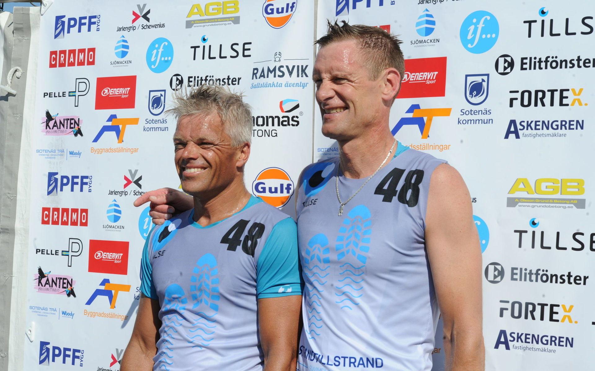 Team 3City triathlon med Torbjörn Claeson och Christian Bengtsson kom på andra plats i herrklassen.