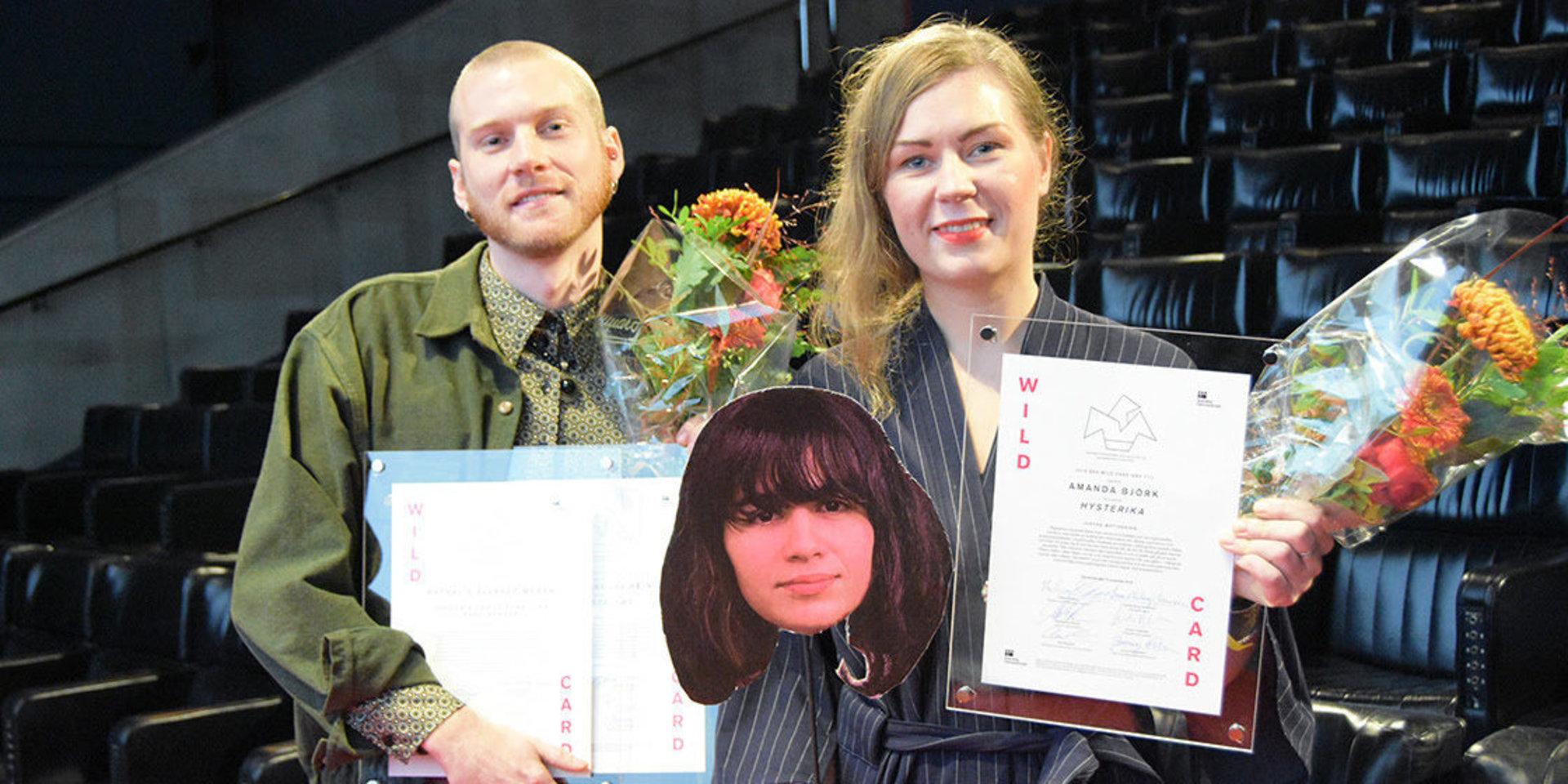 Jonathan Nikolaj Heinius, Nathalie Álvarez Mesén och Amanda Björk får dela på 1,2 miljoner kronor i projektstöd. Pressbild.