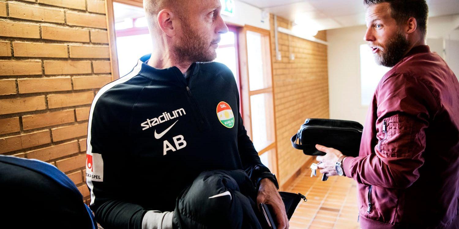 Dalkurds tränare Andreas Brännström (till vänster) anklagar Syrianska för systematisk matchfixning. Arkivbild.