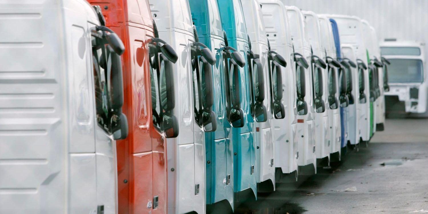 Lastbilstillverkaren AB Volvo förbereder sig på en hård brexit. Arkivbild.