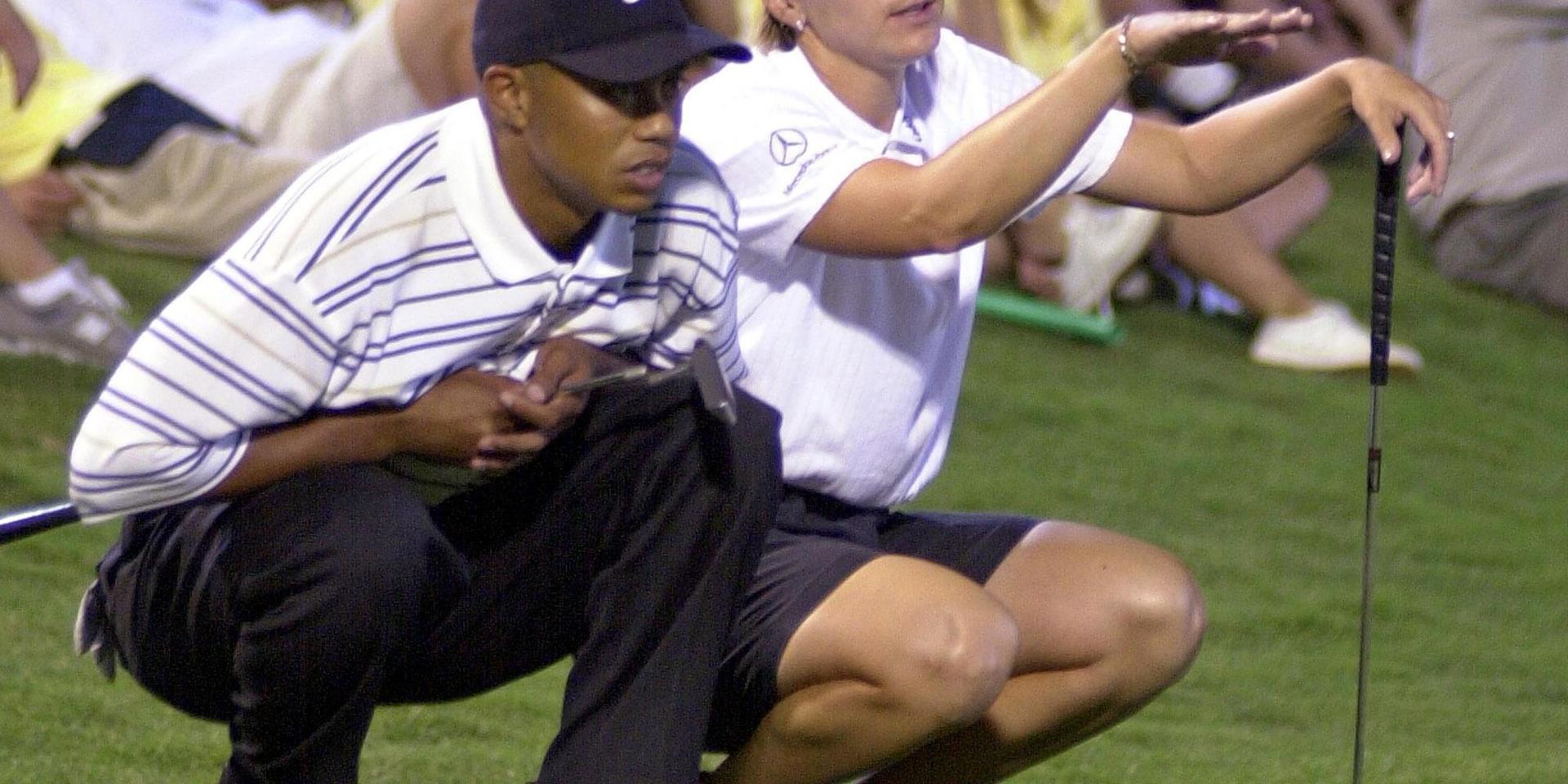 Tiger Woods och Annika Sörenstam 2001. Arkivbild.