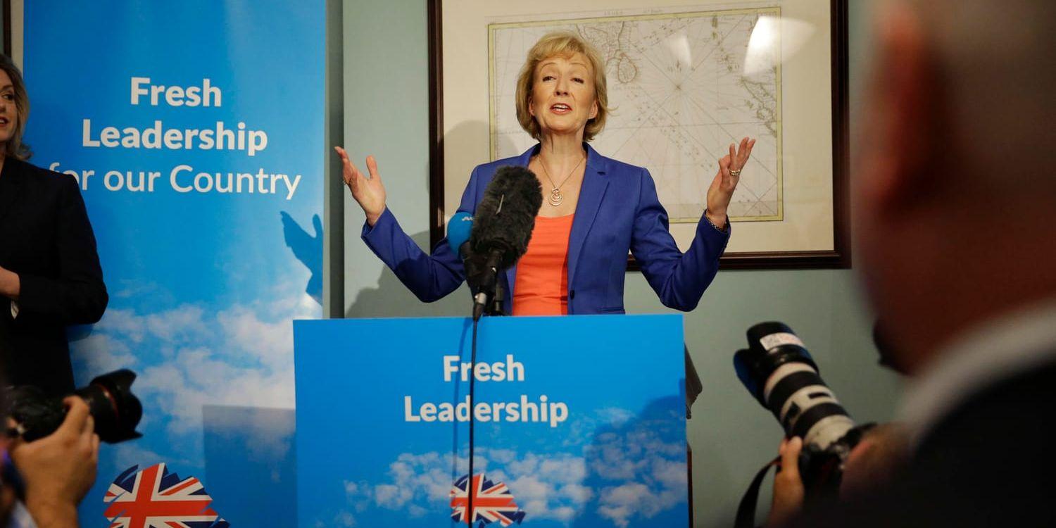 Andrea Leadsom är en av flera som vill efterträda Theresa May som brittisk premiärminister. Arkivbild.