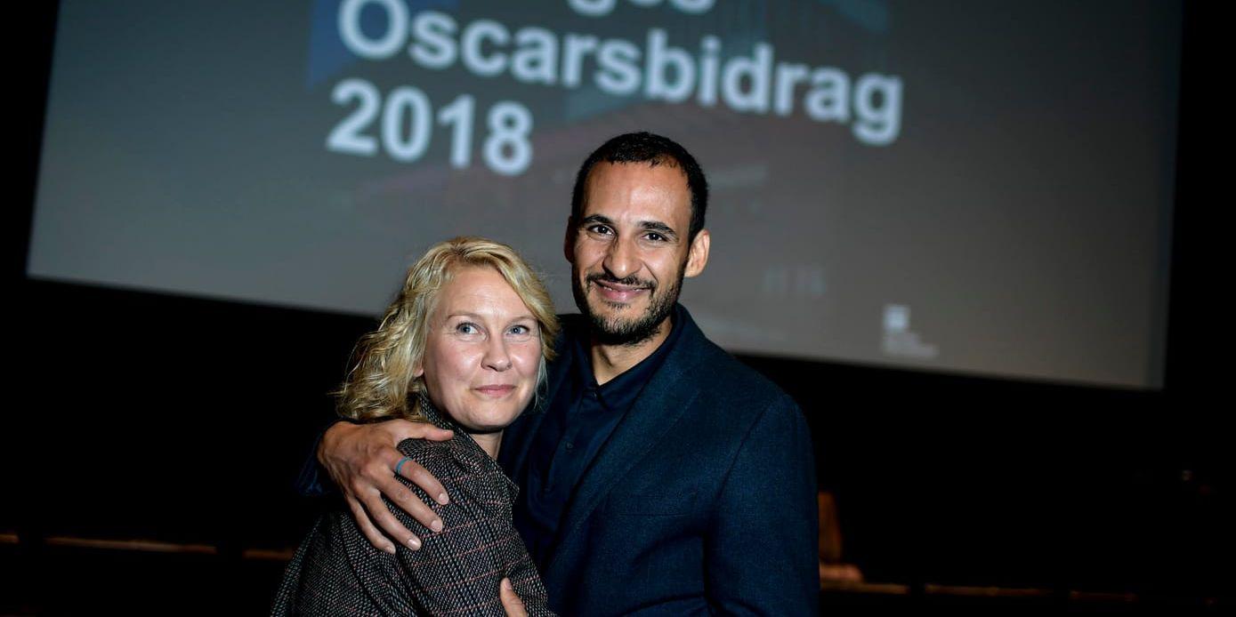 Regissören Ali Abbasi och huvudrollsinnehavaren Eva Melander när "Gräns" utsågs till Sveriges Oscarsbidrag. Arkivbild.