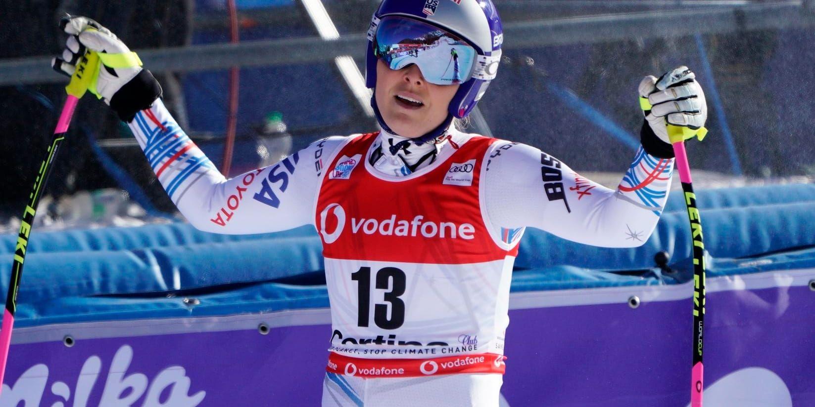 Lindsey Vonn efter sin comeback i Cortina.
