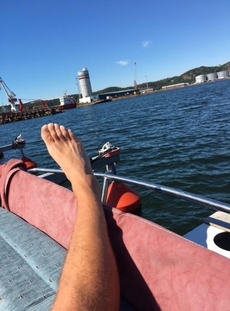 En slappardag i båten i Uddevalla.