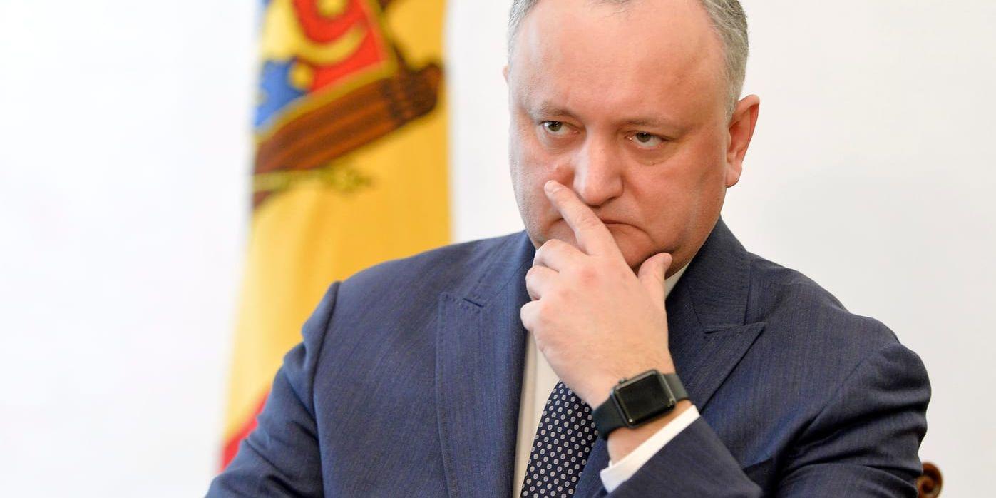 Moldaviens president Igor Dodon. Arkivbild.