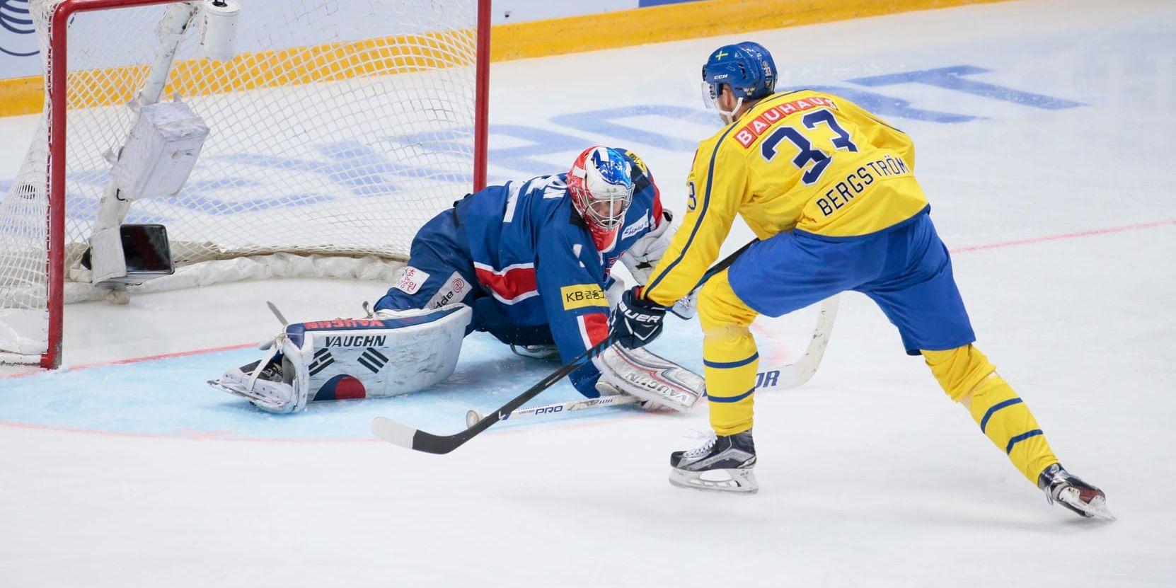Alexander Bergström kvitterade till 1–1 i Sveriges 5–1-seger mot Sydkorea.