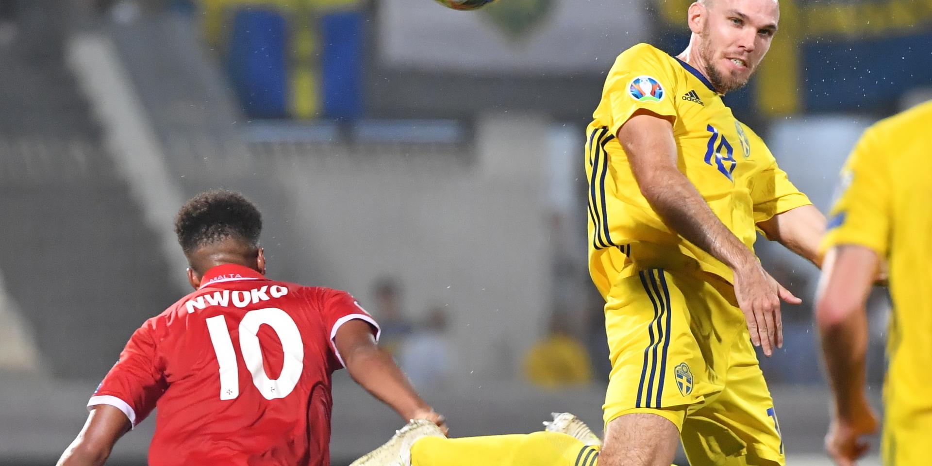 Marcus Danielson – debutant och målskytt när Sverige gjorde 4–0 på Malta i EM-kvalet