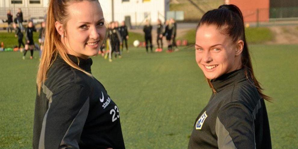 Taggade. Emma Edén och Hanna Olsson är redo för säsongspremiär i sin nya klubb Herrestad som mönstrar en bred damtrupp med totalt omkring 50 spelare från 15 år och uppåt.