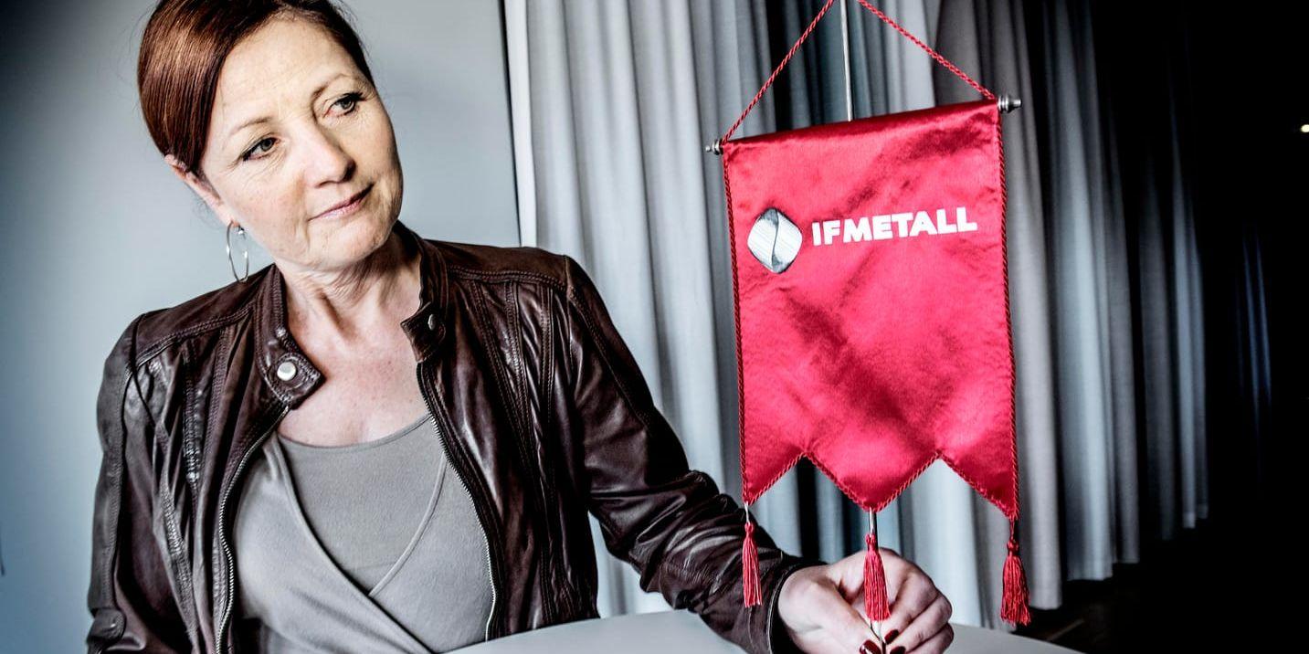 IF Metalls ordförande Marie Nilsson ser inte att löneökningen ska ned. Arkivbild.