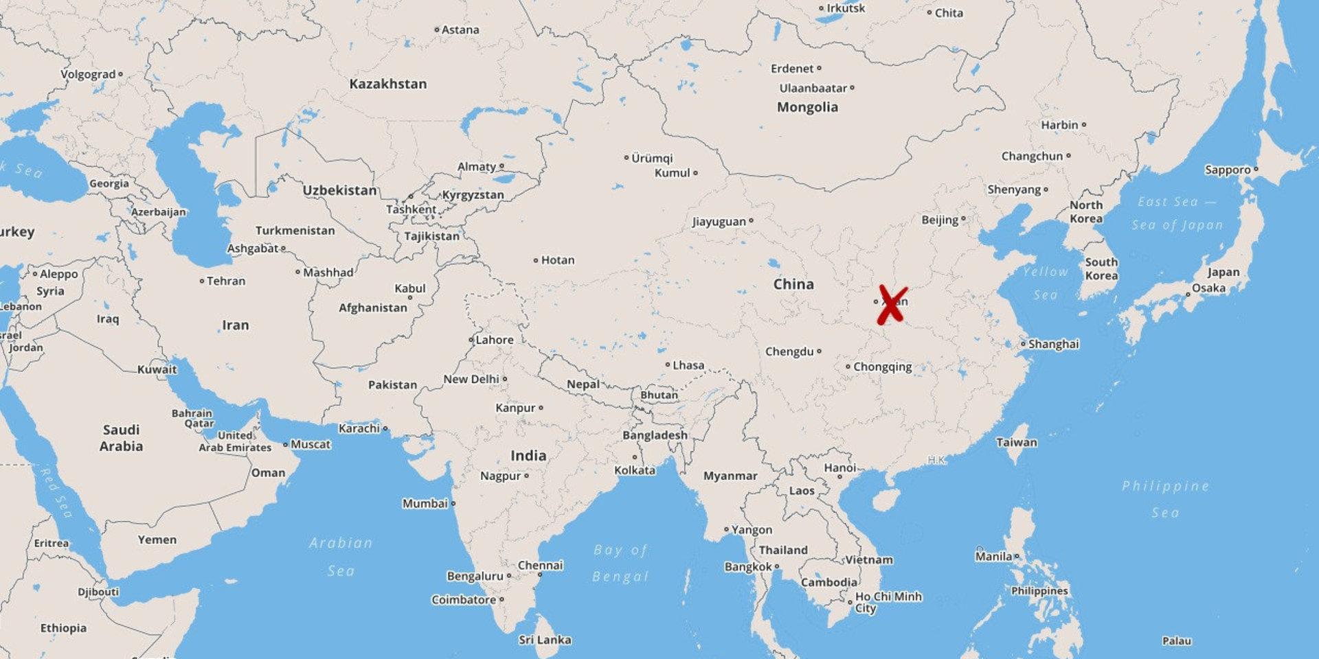 En explosion har inträffat i ett gaskraftverk i staden Sanmenxia i Kina.