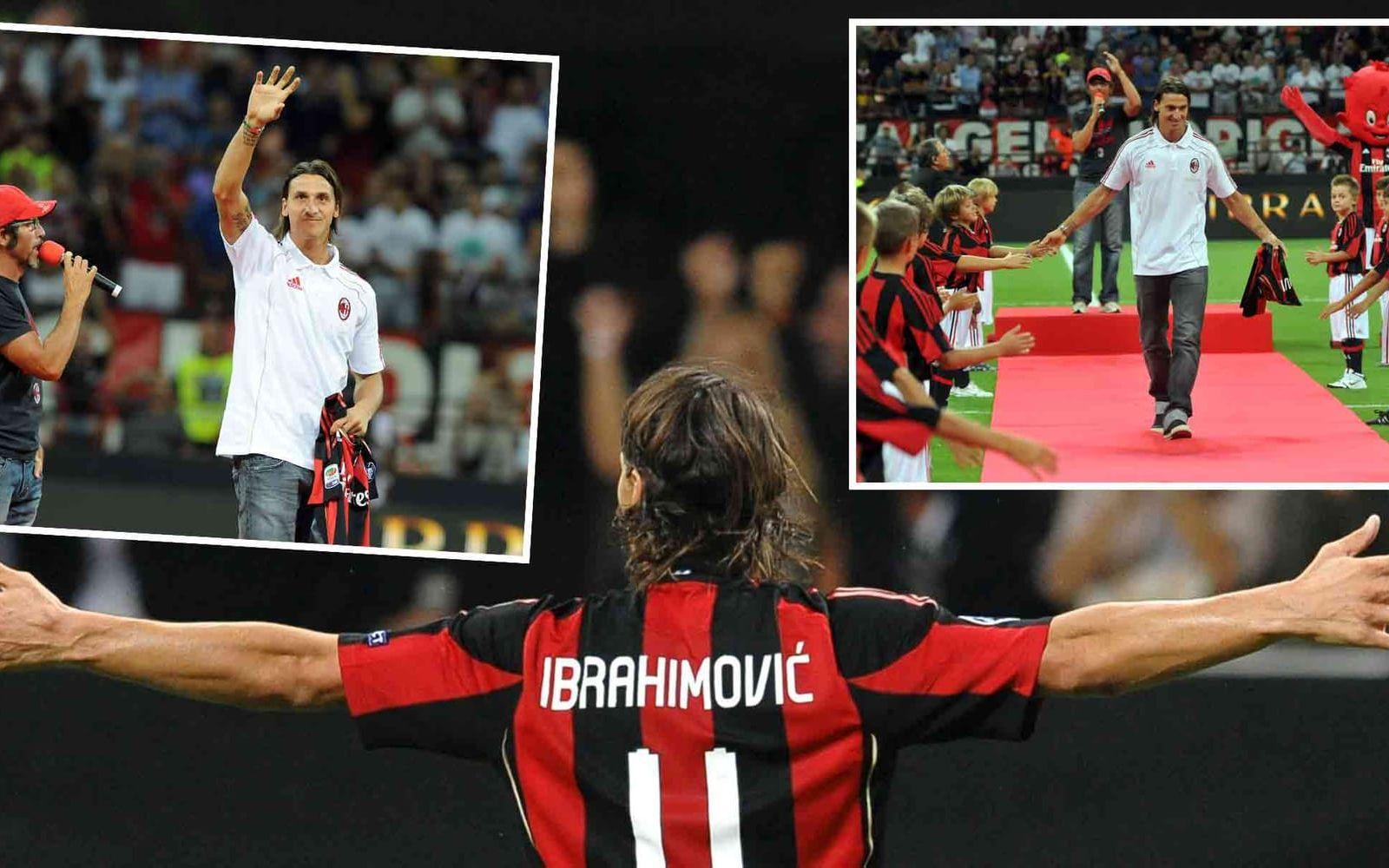Han återvände till Italien och Milano - men denna gång blev det spel med AC Milan. Bild: Bildbyrån