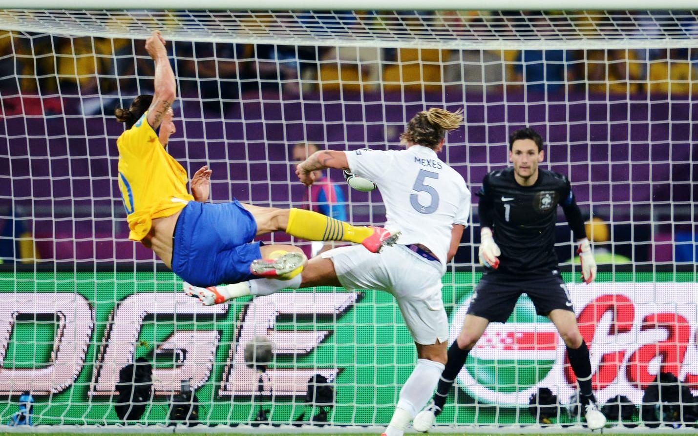 Vid EM 2012 i Ukraina/Polen gjorde Zlatan ett av turneringens snyggaste mål. Bild: Bildbyrån