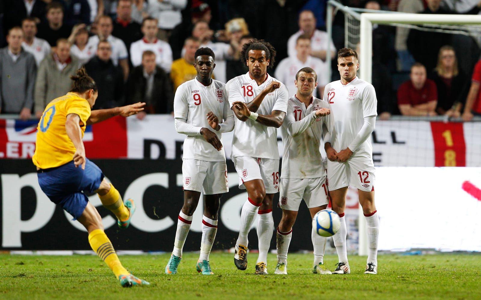 I playoffet till EM 2016 mot Danmark var det Zlatan som med ett viktigt frisparksmål förde Sverige till EM. Bild: Bildbyrån