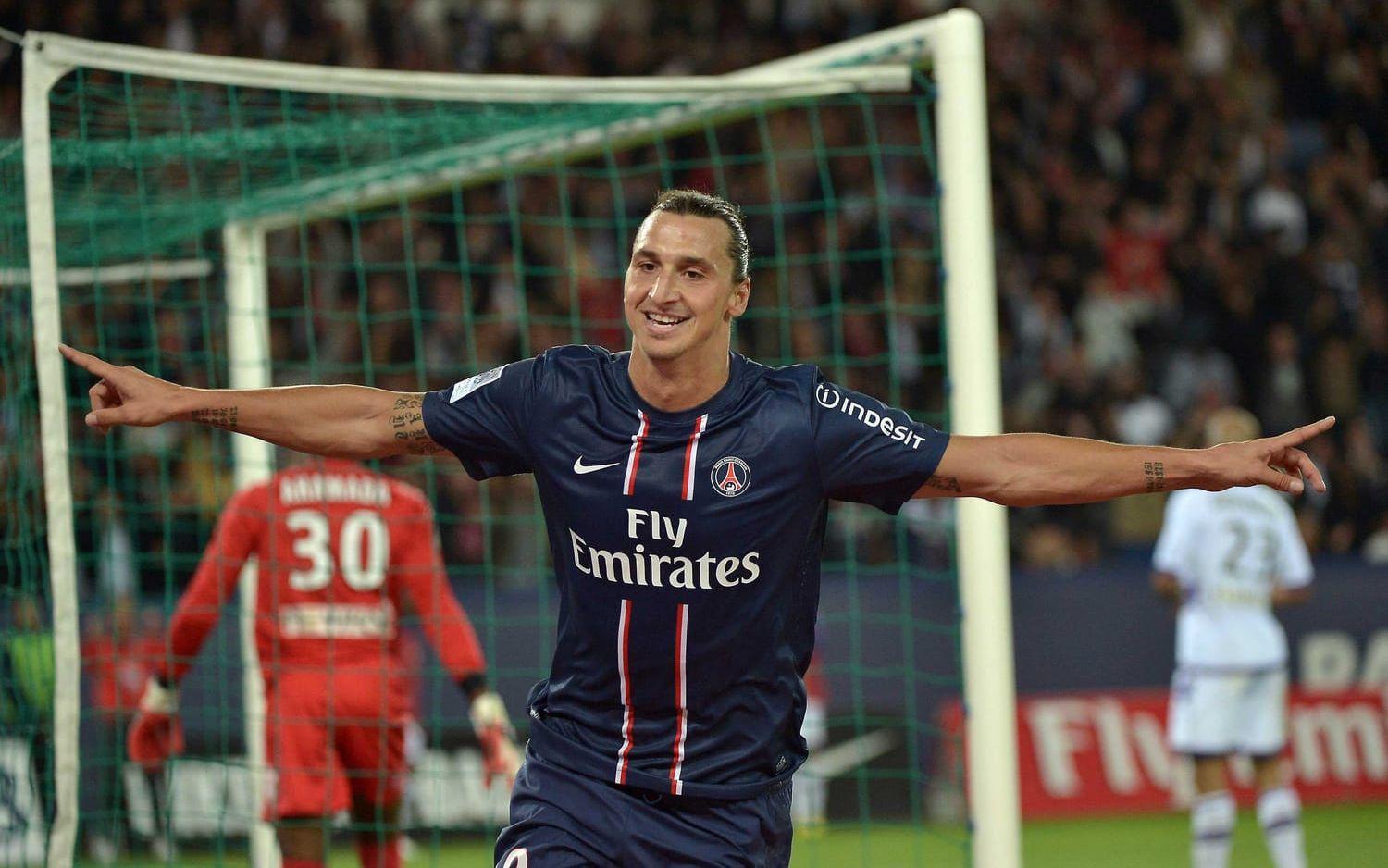 I PSG fortsatte Zlatan att vara klubbens och ligans störste profil. Han vann skytteligor och titlar på löpande band. Bild: Bildbyrån
