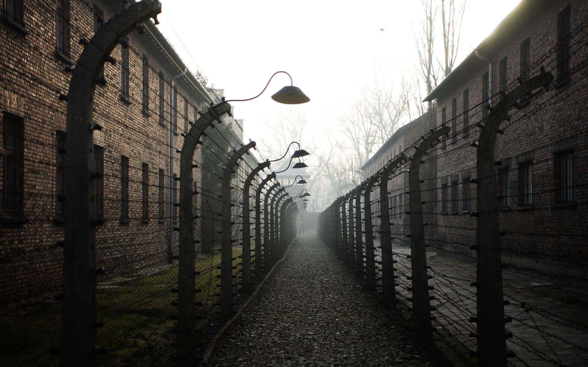 Stängsel, Auschwitz. Oświęcim, Polen.