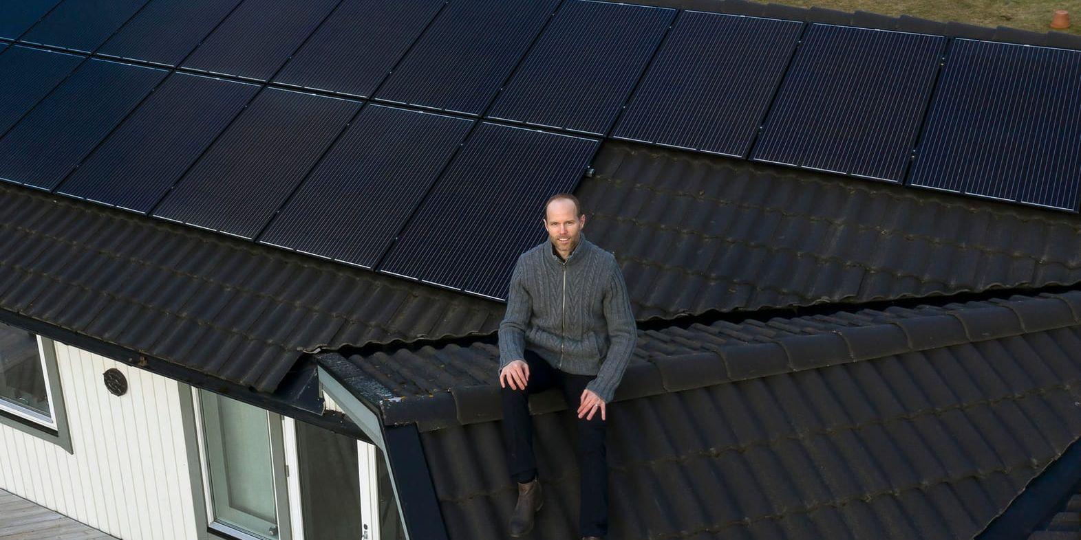 Carl Talling har solceller på sitt fritidshus.