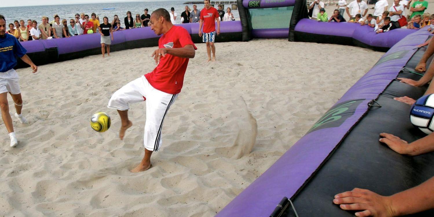 Beachfotboll är en av de nya sporterna på programmet när SM-veckan avgörs i Halmstad nästa år. Arkivbild.