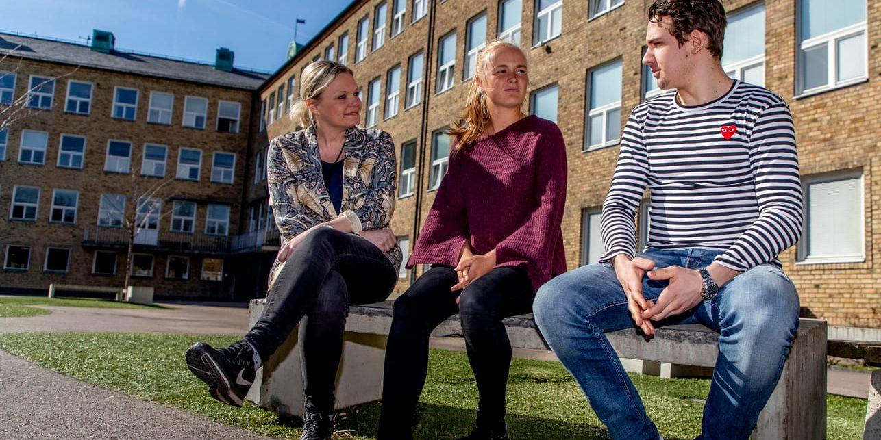 Eleverna Caijsa Hennemann och Linus Näsen på Katrinelundsgymnasiet i Göteborg är positiva till ordningsbetyg: