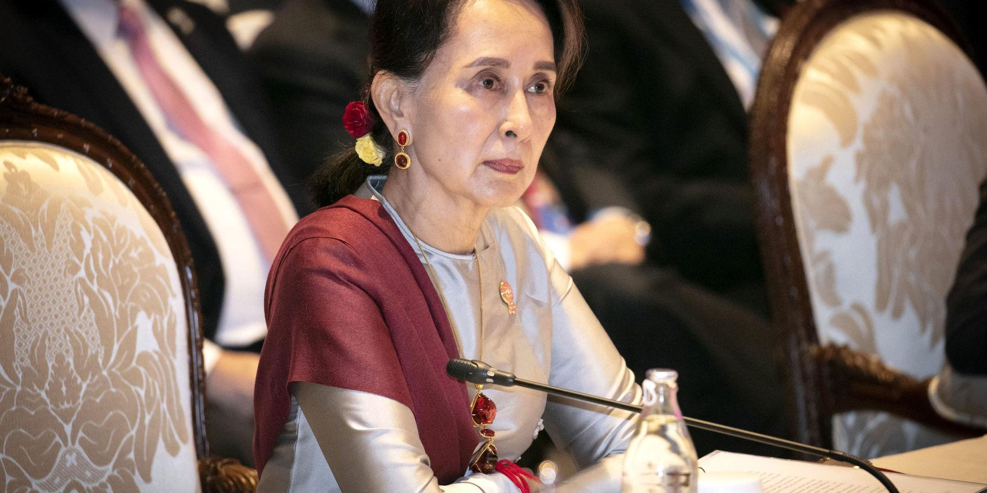 Aung San Suu Kyi har valt att representera Myanmar när anklagelserna om folkmord tas upp i Internationella domstolen (ICJ) i Haag. Arkivbild.