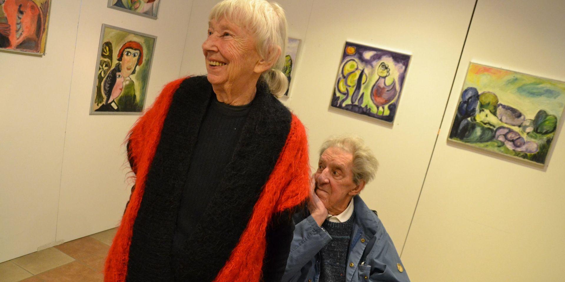Grethe Hultgren och maken Johan Sterner Olsson på Kulturhuset Hav och Land 2015.