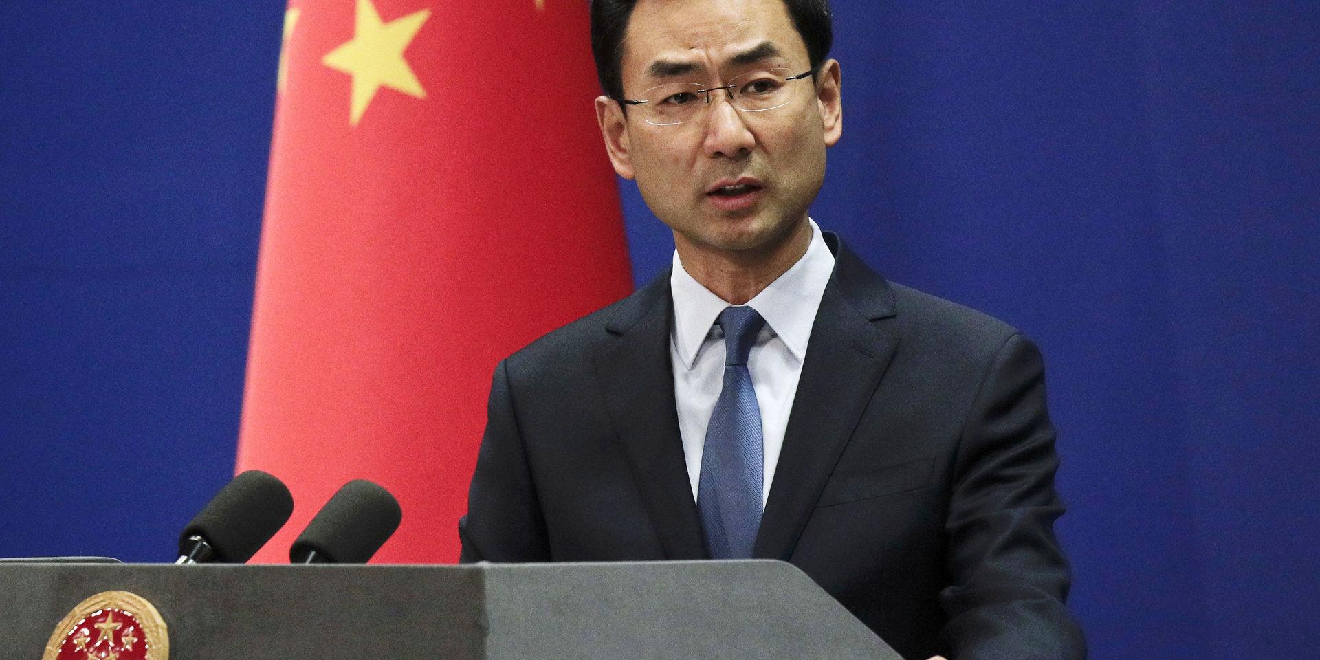 Geng Shuang är talesperson för Kinas utrikesdepartementet. Arkivbild. 
