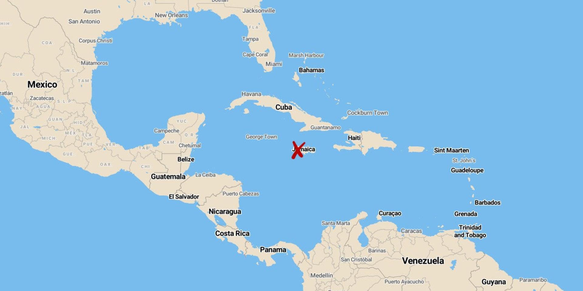Ett jordskalv med magnituden 7,7 har inträffat på den karibiska ön Jamaica. 