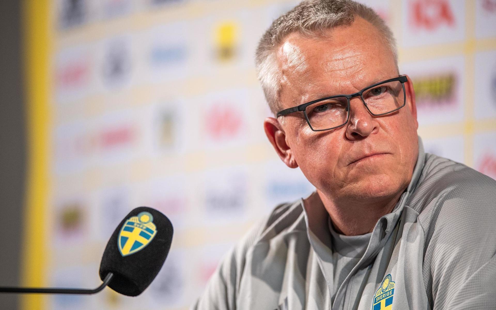 Janne Andersson, head coach of the Swedish national football team at a press conference ahead of the UEFA Euro 2020 Football Championship on June 8, 2021 in Gothenburg. 
