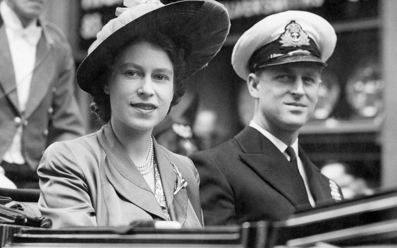 Prinsessan Elisabeth och prins Philip 8 juni 1948.