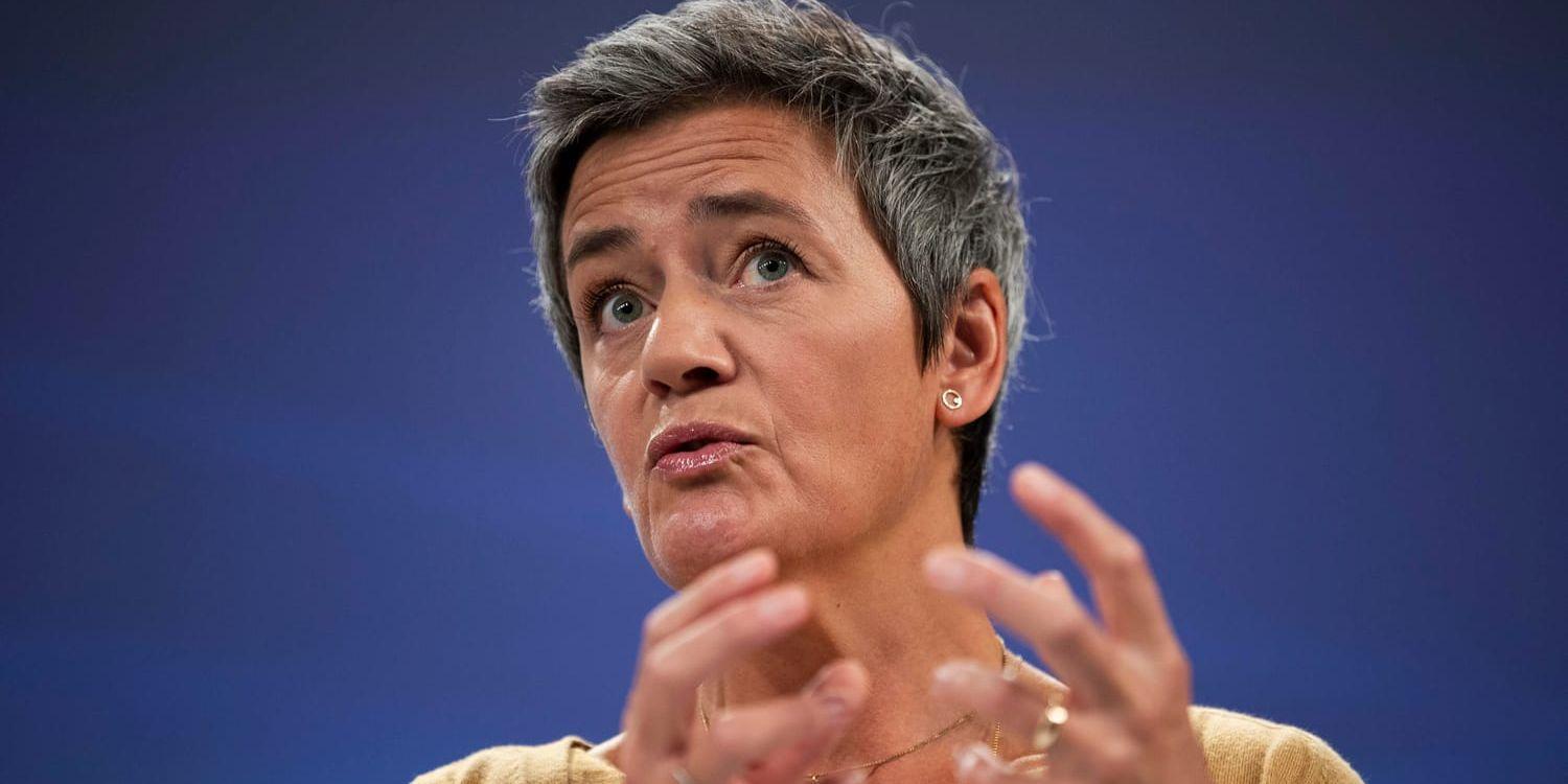 EU:s konkurrenskommissionär Margrethe Vestager varnar biljättarna BMP, VW och Daimler. Arkivbild.