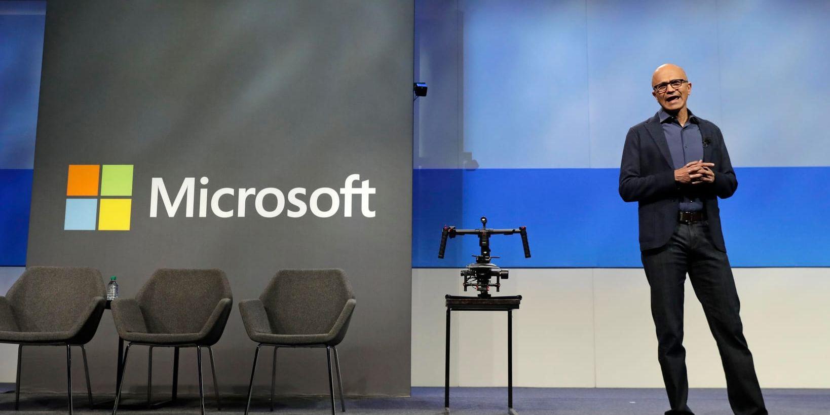 Satya Nadella, vd för Microsoft. Arkivbild.