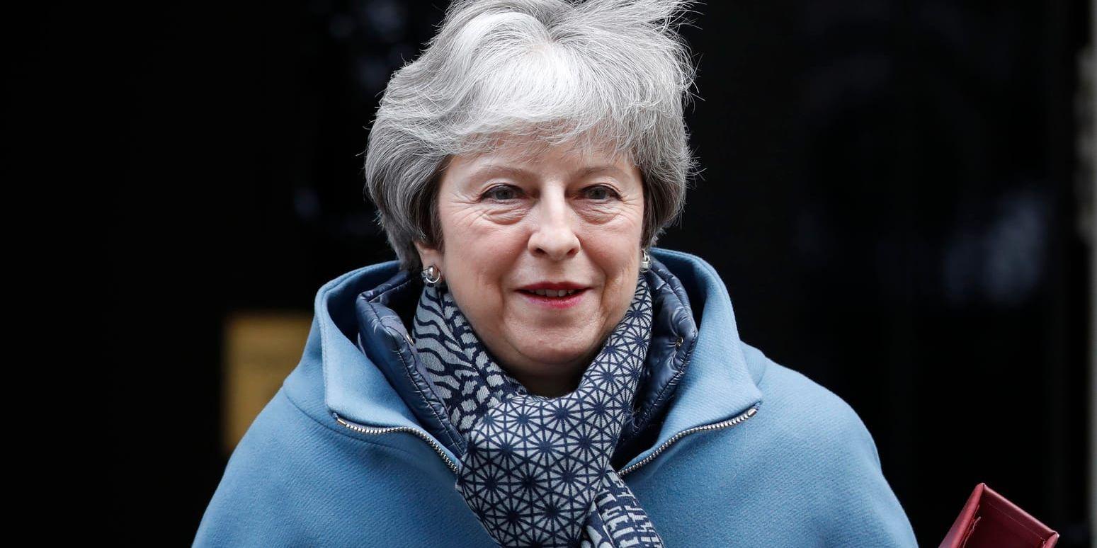 Storbritanniens premiärminister Theresa May säger sig ha nya idéer och mandat med sig till kommande möte med EU:s brexitförhandlare i Bryssel. Arkivbild.