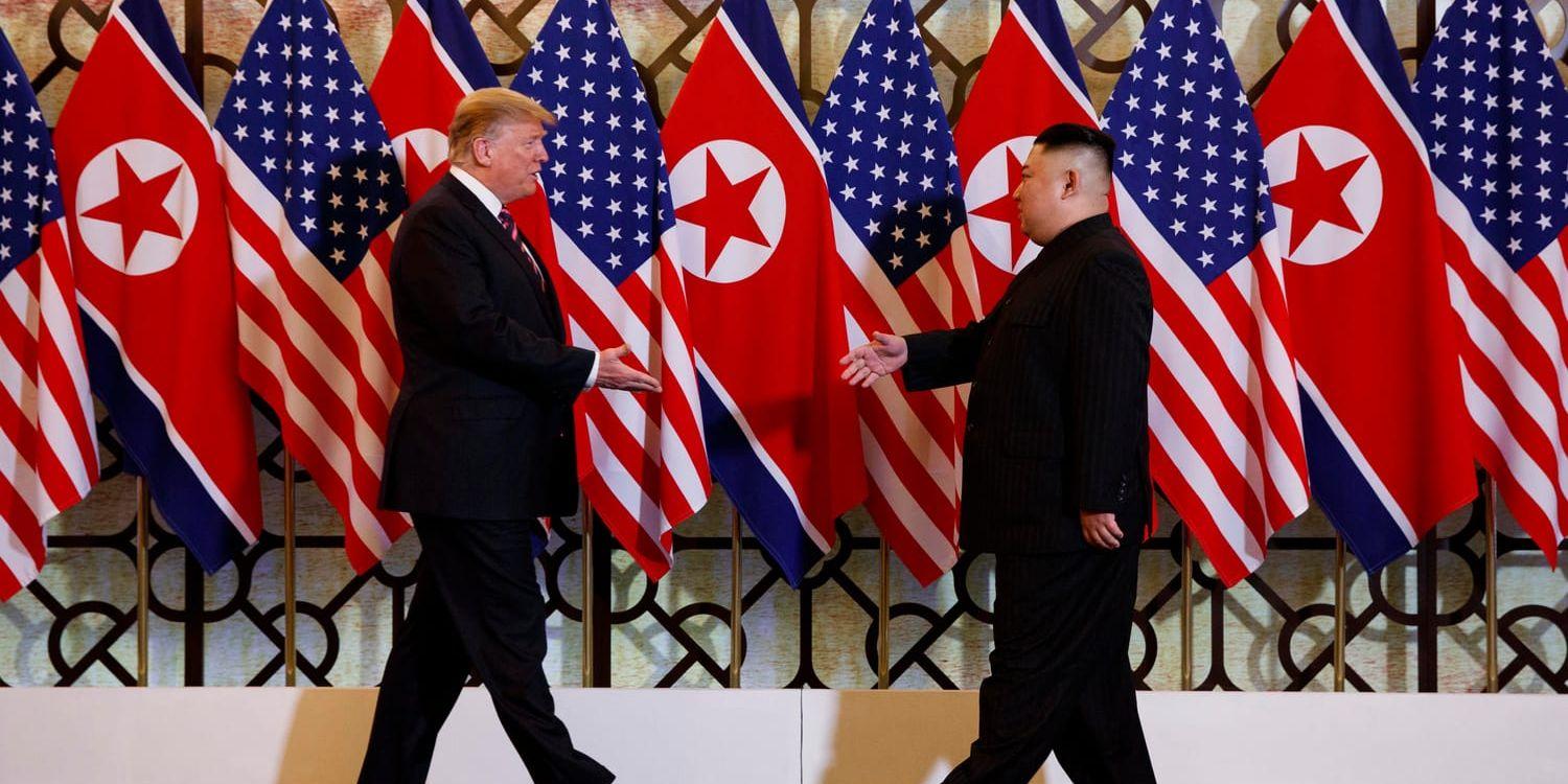 USA:s president Donald Trump och Nordkoreas ledare Kim Jong-Un möttes i Hanoi på onsdagen.