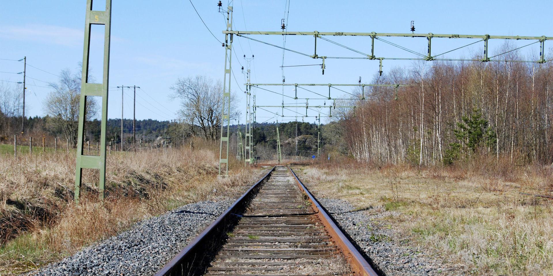 Lysekilsbanan Hallinden hållplats järnväg räls