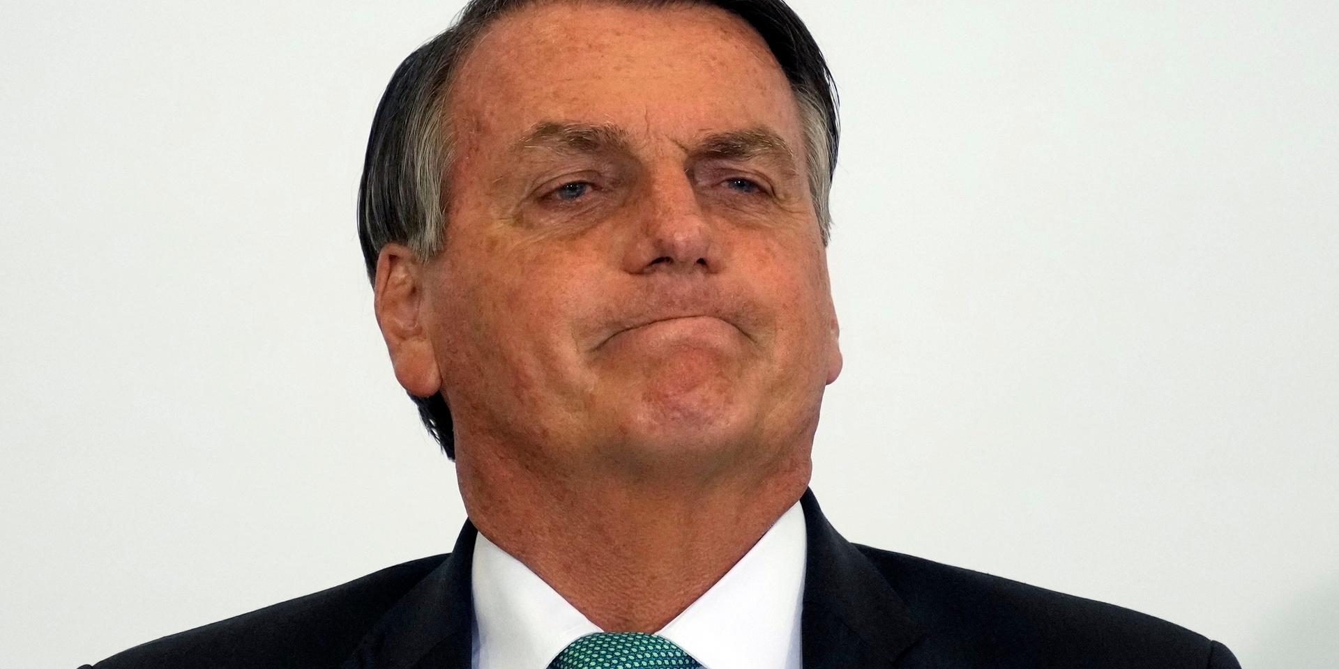 Brasiliens president Jair Bolsonaro. Bild från i onsdags.