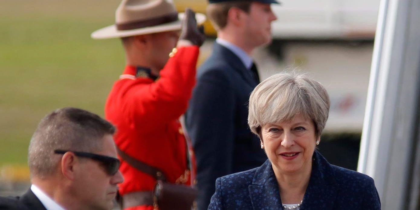 Storbritanniens premiärminister Theresa May är hårt pressad av brexitfrågan.
