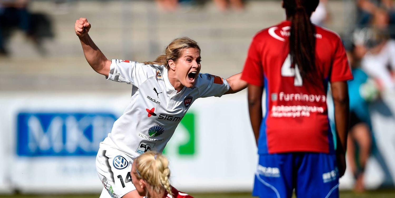 Hanna Folkesson jublar efter sitt 1–0-mål – men segerjublet fastnade i halsen.