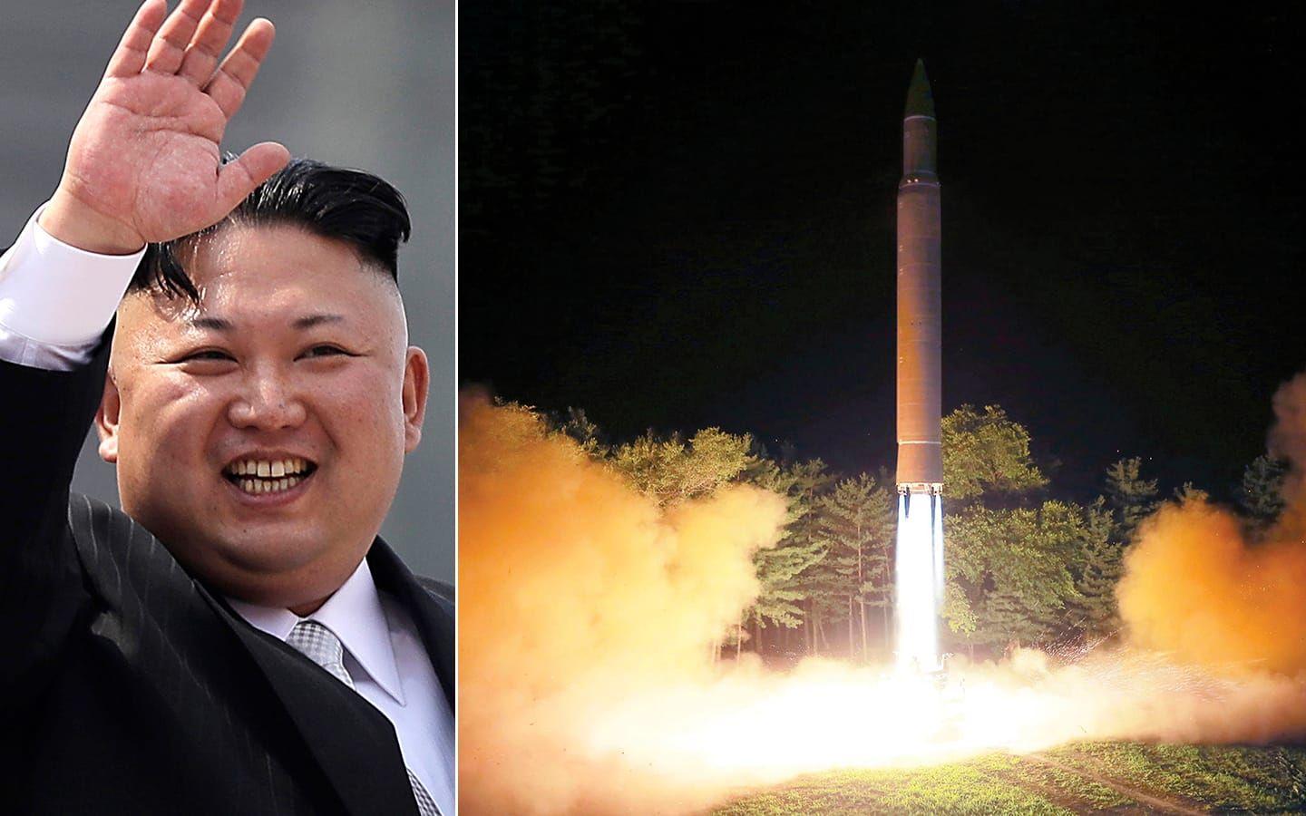 Det är ett minst sagt hårt tonläge mellan den amerikanska presidenten och Nordkoreas Kim Jong-Un.
