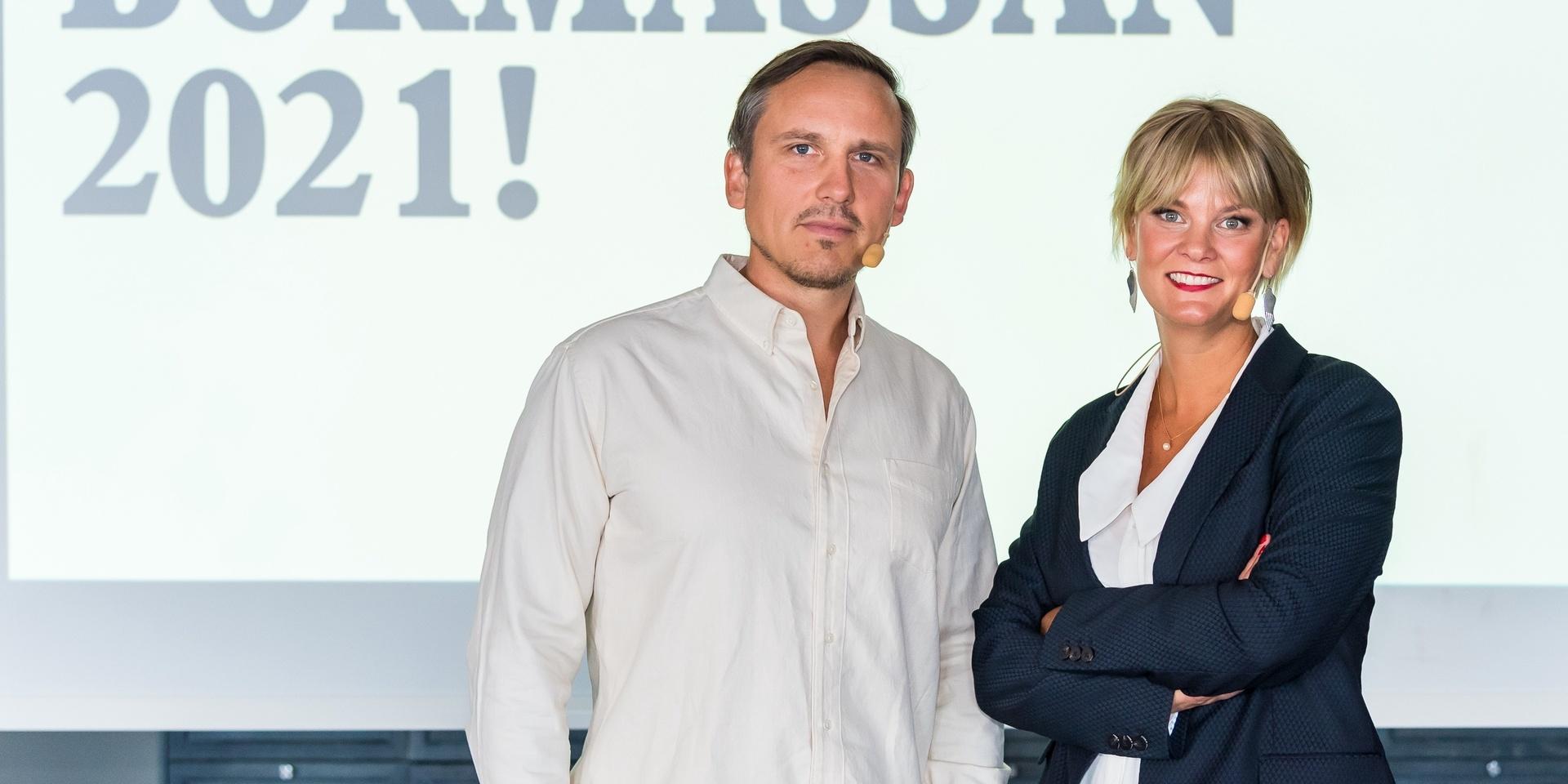 Frida Edman och Oskar Ekström, vd respektive programchef för Bokmässan.,