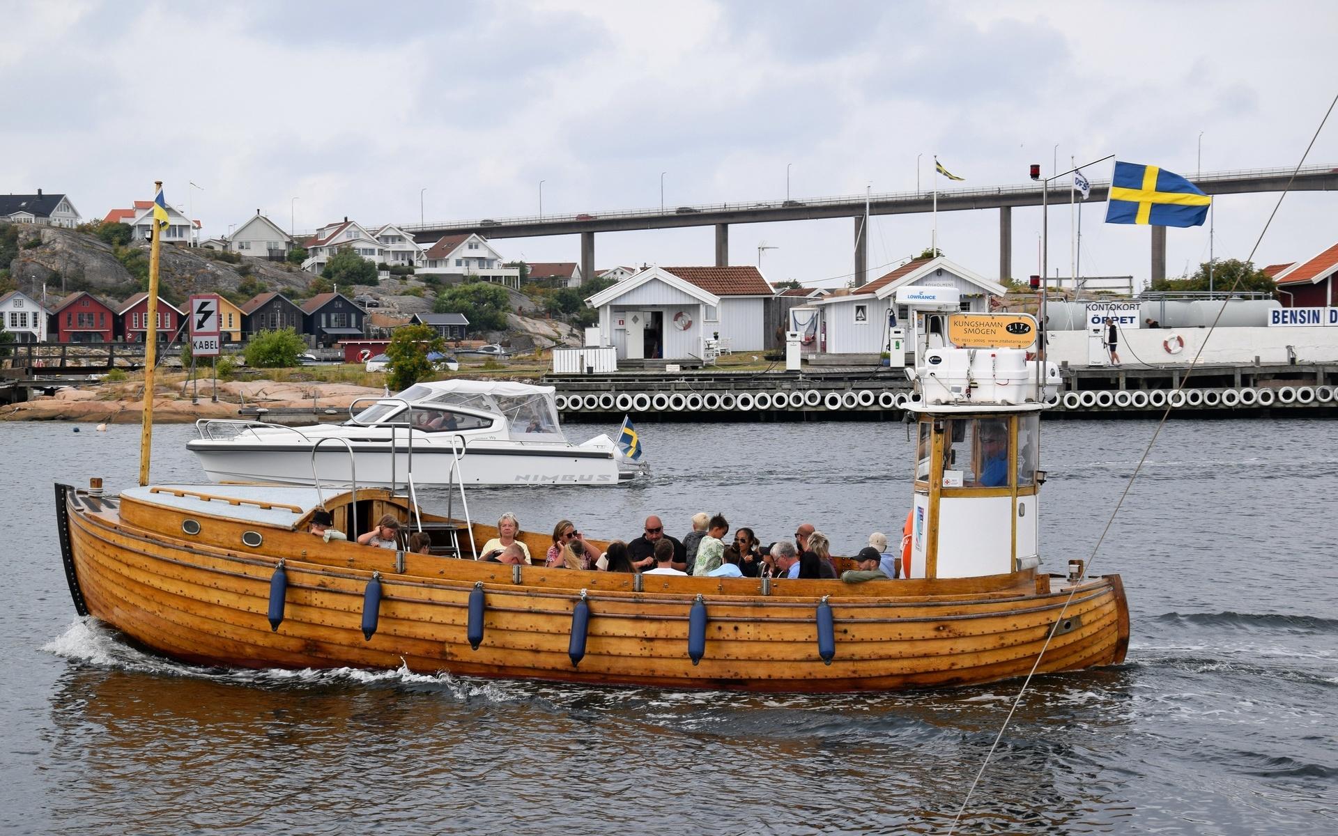 Den här Zitabåten som kör passagerare i Kungshamn är byggd av Båt-Jonas varv och Jonas Adolfsson i Henån