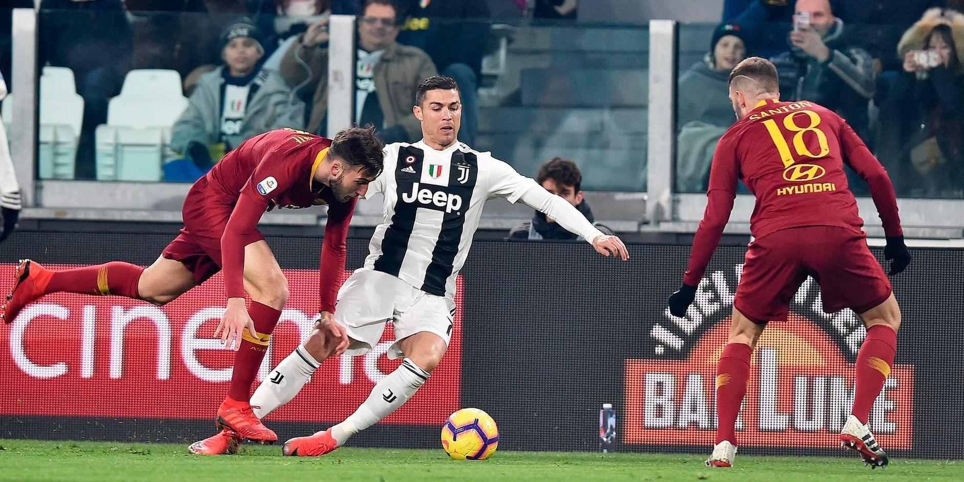 Cristiano Ronaldo och hans Juventus besegrade Robin Olsens Roma.