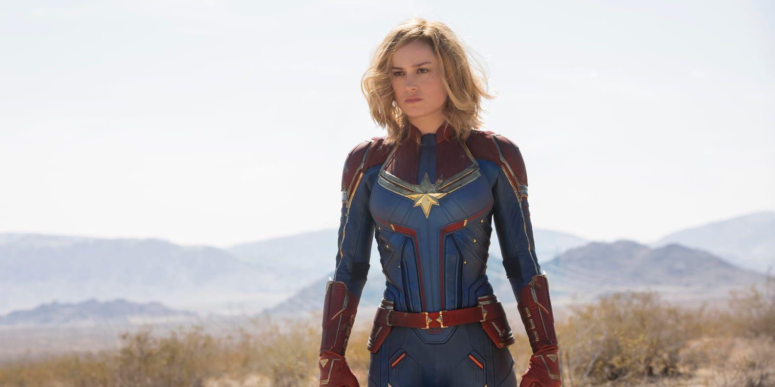 Brie Larson spelar huvudrollen som Captain Marvel i filmen med samma namn. Pressbild.